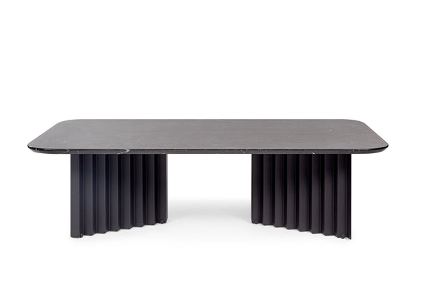 Table basse Plec rectangulaire - large — Marbre Noir