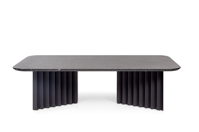 Table basse en marbre Plec — Grande Noir