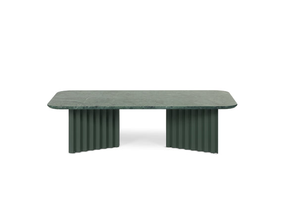 Table basse Plec rectangulaire - large — Marbre Vert