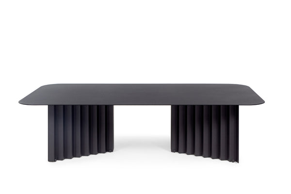 Table basse Plec rectangulaire - large — Acier Noir