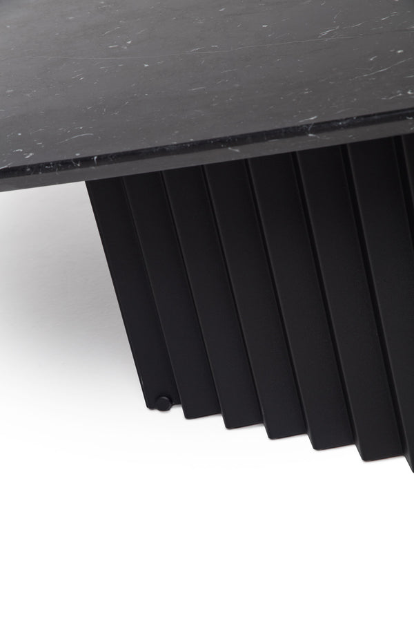 Table basse Plec rectangulaire - large — Marbre Noir