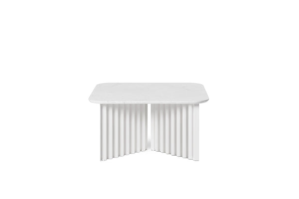 Table basse Plec rectangulaire - medium — Marbre Blanc