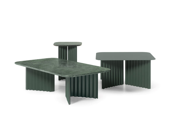Table basse Plec rectangulaire - large — Acier Vert