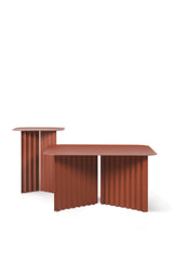 Table basse Plec rectangulaire - small — Acier terracotta
