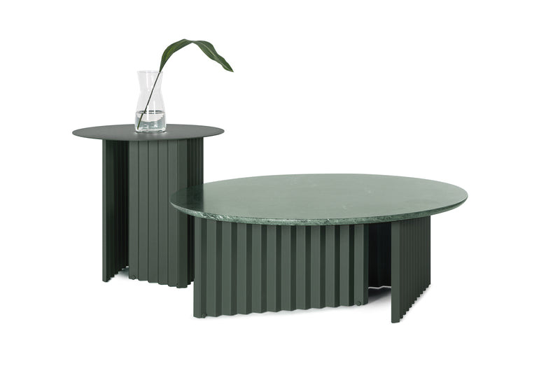 Table basse en marbre Plec — Ronde Vert