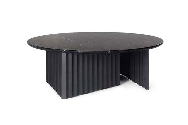 Table basse Plec ronde - large — Marbre Noir