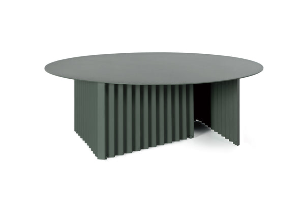 Table basse en acier Plec — Ronde Vert