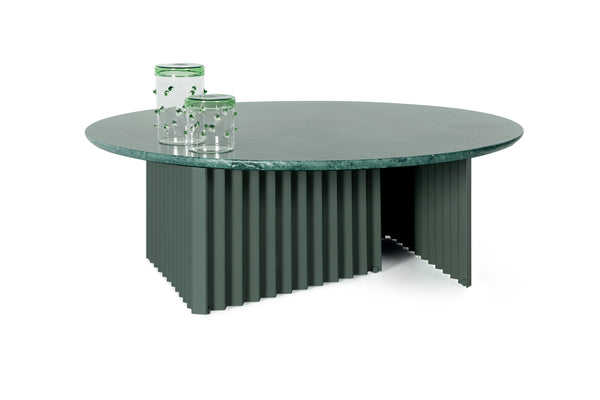 Table basse en marbre Plec — Ronde Vert