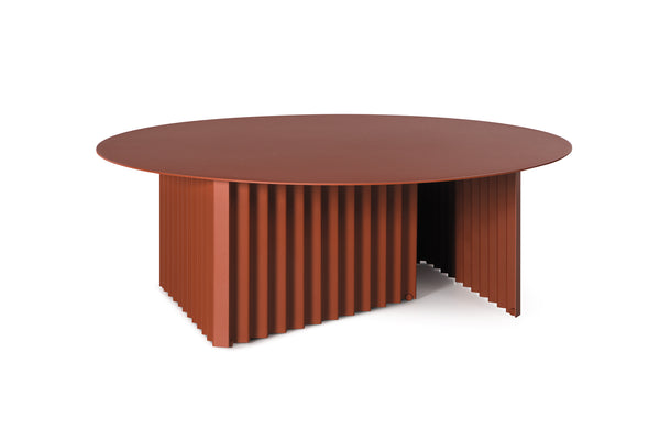 Table basse Plec ronde - large — Acier Terracotta