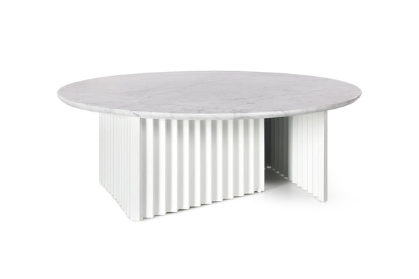 Table basse Plec ronde - large — Marbre Blanc
