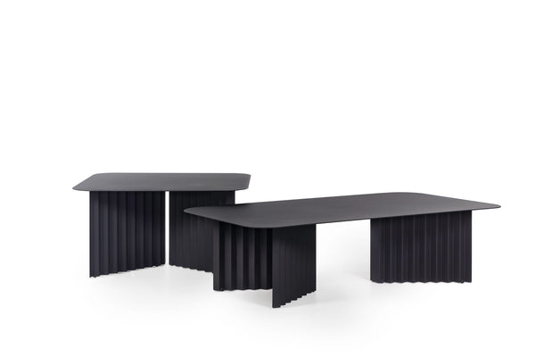 Table basse Plec rectangulaire - medium — Acier Noir