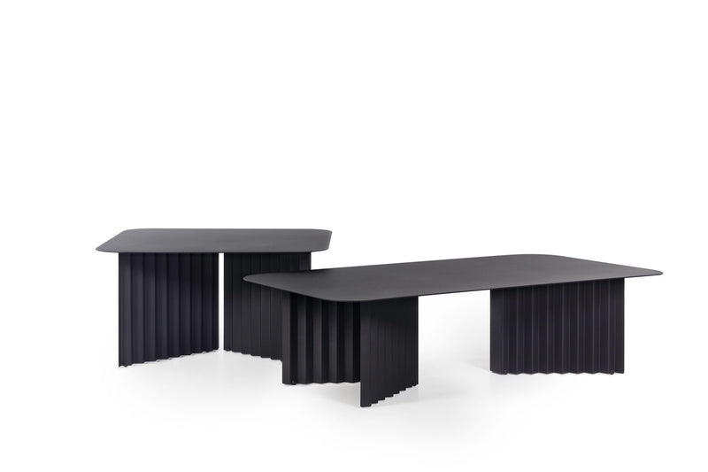 Table basse en acier Plec — Grande Noir