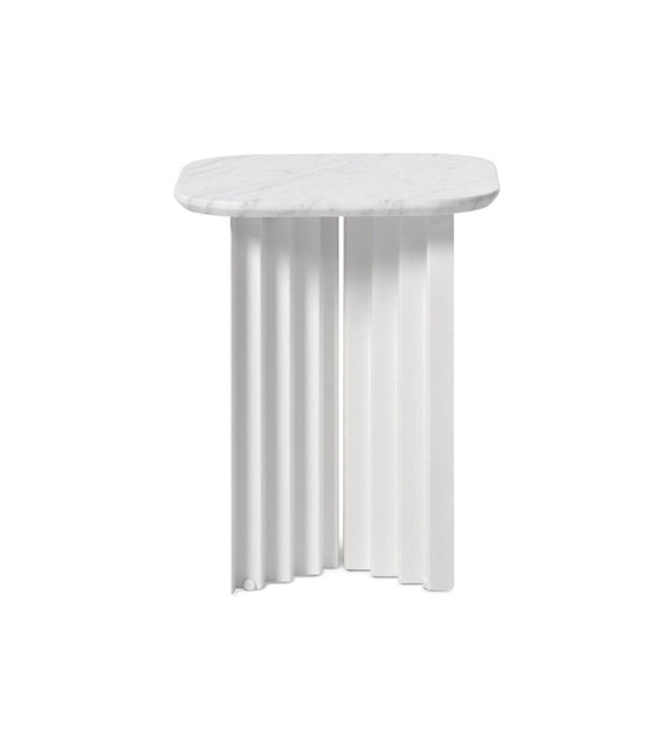 Table basse Plec rectangulaire - small — Marbre blanc
