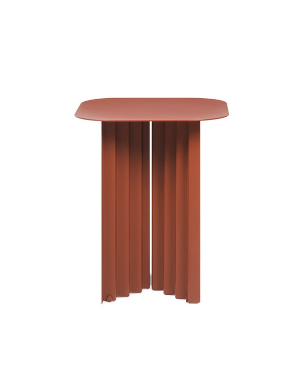 Table basse Plec rectangulaire - small — Acier terracotta