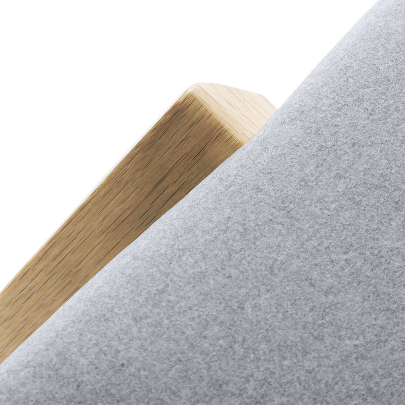 Pouf Retrostar - Wool Line — Natural & Stone Grey