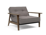 Fauteuil SPLITBACK Frej smoked oak — 521 Mixed Dance Grey