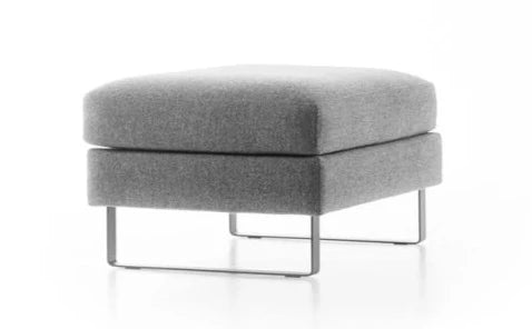 Pouf ELEGANCE — Tissu gris