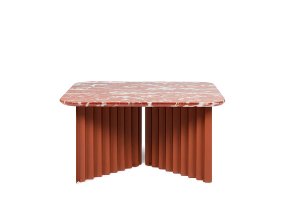 Table basse en marbre Plec — Moyenne Terracotta