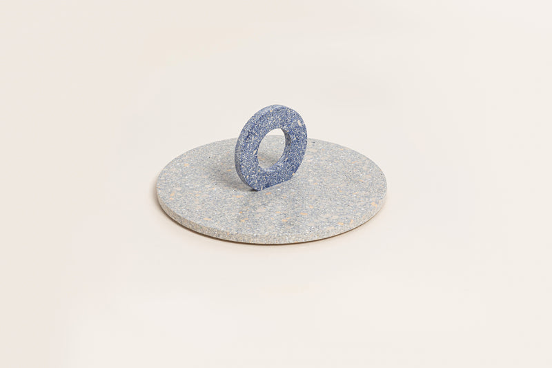 Plateau à fromage Otto en céramique recyclée — Bleu/Gris
