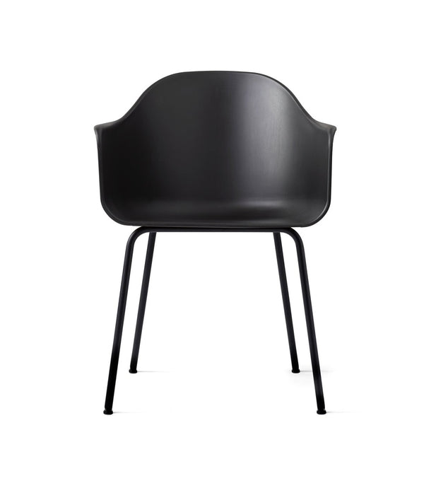 Chaise de dîner Harbour en acier — Plastique noir