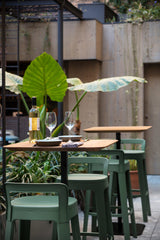Tabouret Ombra - bar with backrest — Vert