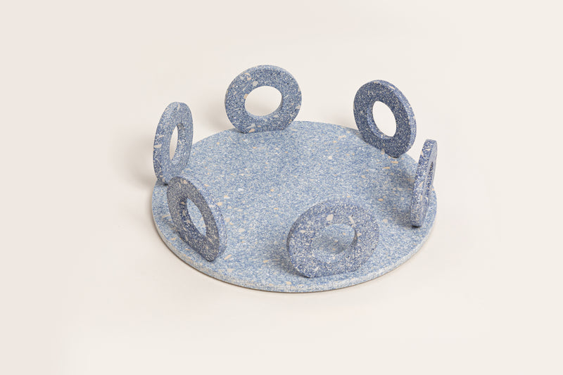Coupe de fruits Otto en céramique recyclée — Bleu
