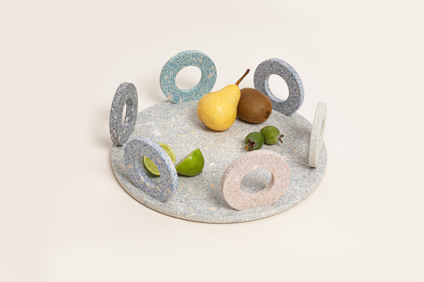 Coupe de fruits Otto en céramique recyclée — Bleu