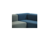 Canapé d'angle Klaster grand format — Gris et Bleu