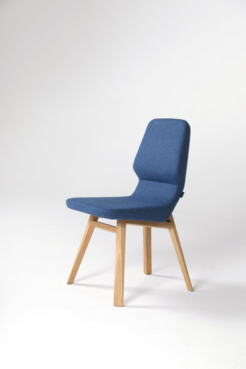 Chaise Oblique Chêne — Bleu