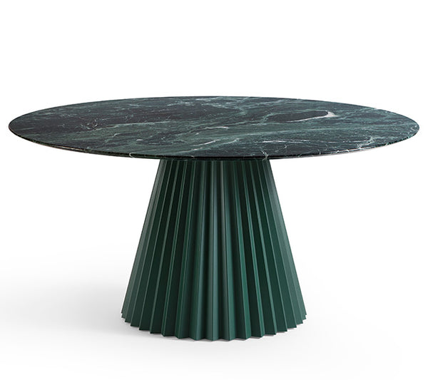 Table de dîner Plissé Ø180cm — Marbre vert