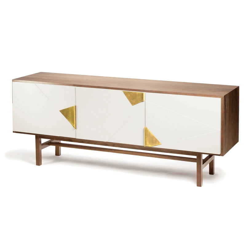 Buffet Jazz — natural walnut, ivory lacquered mdf and brass applications