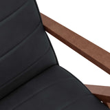 Fauteuil Retrostar - Leather — Walnut stain & Black