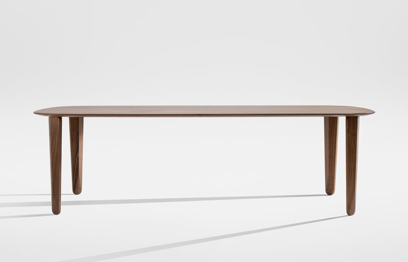Table Kuyu Convex 220x120cm — Noyer américain